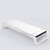 Soporte de la computadora portátil plegable de CoreL T1 Monitor de hielo con iluminación RGB y una interfaz de expansión 4xusb2.0 (luz de la luna blanca)