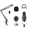 BM-86 Micrófono de condensador USB Grabación de voz Micrófono de computadora Equipo de transmisión en vivo, especificación: Juego de soporte voladizo