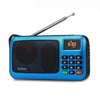Rolton W405 Portátil Mini Radio FM Tarjeta TF Receptor USB Reproductor de música con pantalla LED (Azul)