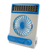 Ventilador solar cuatro en uno con función de linterna, enchufe CN (azul)