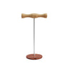 Barra de metal creativa Soporte de exhibición de soporte para auriculares montado en la cabeza de madera, Color: Barra de metal blanca de doble cara