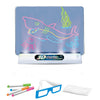 Tablero de dibujo fluorescente 3D Tablero de escritura tridimensional luminoso mágico Tablero de grafiti Rompecabezas de iluminación Tablero de dibujo para niños, Estilo: Tablero de dibujo mediano (Versión de dinosaurio)