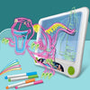 Tablero de dibujo fluorescente 3D Tablero de escritura tridimensional luminoso mágico Tablero de grafiti Rompecabezas de iluminación Tablero de dibujo para niños, Estilo: Pantalla de dibujo (Versión de dinosaurio)