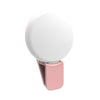 2 piezas de luz de relleno para teléfono móvil, cámara, luz LED para selfie, luz (rosa)