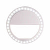 Linterna LED con luz de relleno Selfie para teléfono móvil en forma de anillo de 2 piezas para fotografía en vivo (blanco)