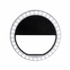 Linterna LED con luz de relleno Selfie para teléfono móvil en forma de anillo de 2 piezas para fotografía en vivo (negro)