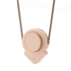 H3 Mini Lazy USB Colgante de cuello de colgaje Estudiante al aire libre Triángulo Fangle Fan (rosa)