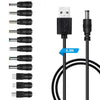 11 en 1 Cable de alimentación DC USB Multifunción Intercambio Cable de carga USB (Negro)
