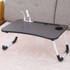 Mesa de computadora plegable USB con ventilador y lámpara, Tamaño: 60x40x28cm (fresco negro)