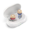 GM-305 Binaural Magnético Recargable Audífono Inalámbrico Amplificador de Voz para Ancianos (Azul + Rojo)