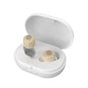 GM-305 Binaural Magnético Recargable Audífono Inalámbrico Amplificador de Voz para Ancianos (Carne + Blanco)