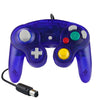 5 PCSsolo puntovibrantemando con cableControlador de juegopara NintendoNGC(azultransparente)