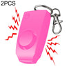 2 PCS Mujeres Personal Protección de seguridad Alarma Alarma de emergencia para ancianos y niños (rosa)