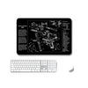 2 PCS Transferencia de calor antideslizante Office de un lado auxiliar Mouse Pad 2mm (SPS-Smithwessomm & P)