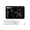 2 PCS Transferencia de calor antideslizante OFICINA DE OFICINA DE SOLICITUD DE SOLICITUD MOUSE PAD 4mm (HK-USP10)