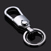 Jobon ZB-098 Llavero del coche Hombres Cintura con llave Anillo colgante (cromo marrón)
