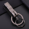 Jobon ZB-8782 Llavero de automóvil METAL METAL ANTI-PERDICIONAL DOBLE LEVANTE DETANTEBLE (NÍQUÍO NEGRO)