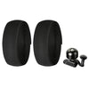 Biking West Biking YP1602782 BELCYCLE BELLS CON SUPERNOUNTING EVA BACK BACK BAND BANCA Campana Conjunto de combinación (cinta negra + campana negra)
