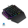 K700 44 Teclas RGB Luminoso Eje de conmutación Gaming Teclado de una mano, Longitud del cable: 1m (eje azul)