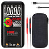 Bside Digital Multímetro 9999 Cuenta LCD Color Pantalla DC CA Voltaje con capacitancia Diodo Medidor, Especificación: S11 Versión de recarga (Negro)