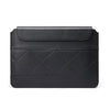 Bolsa de cuero de microfibra delgada y liviana para computadora portátil, modelo aplicable: 13-14 pulgadas (negro)