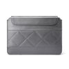 Bolso para computadora con forro para computadora portátil, delgado y liviano, de cuero de microfibra, modelo aplicable: 13-14 pulgadas (gris)