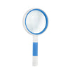 3 PCS Lectura de mano Lupa Lente de cristal Lente anti-patín Manija Antigua Lectura Reparación Identificación Identificación Lupa, especificación: 100mm 3 veces (azul blanco)