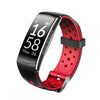 Reloj inteligente Monitor de frecuencia cardíaca IP68 Rastreador de ejercicios a prueba de agua Presión arterial GPS Bluetooth para Android IOS mujeres hombres (rojo)