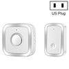 CACAZI A58 1 por 1 timbre inalámbrico inteligente sin batería, enchufe: enchufe de EE. UU. (plata)