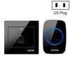 CACAZI H10 1 por 1 timbre inteligente inalámbrico sin batería, enchufe: enchufe de EE. UU. (negro)