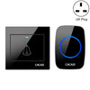 CACAZI H10 1 por 1 timbre inteligente inalámbrico sin batería, enchufe: enchufe de Reino Unido (negro)