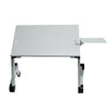 T8 Aleación de aluminio Plegable y Levantamiento Laptop Desk Desk Desk Office Soporte de agalleado con tablero de ratón (plata)