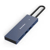 Blueendless 4K60Hz + Puerto de datos Estación de acoplamiento tipo C Divisor USB3.0, Especificaciones: Lectura de tarjetas 7 en 1 Azul