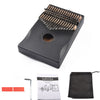 Pollo de 17 tonos Piano Kalimba Principiantes Introducción Finger Piano, Color: Negro Kit