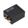 KYHD48 Señal de fibra óptica coaxial digital a 3,5 mm convertidor de salida de audio analógico, enchufe de EE. UU. (Negro)