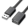 3 PCS Jasoz USB Macho a hembra Cable de extensión de núcleo de cobre sin oxígeno, Color: Negro 2m