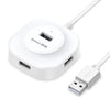 Jasoz de alta velocidad USB2.0 4 puertos Hub 1 a 4 Hub de acoplamiento, Color: Blanco 1.2m