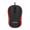 3 PCS CADEVE M220 3 TECLAS USB Ratón portátil de moda con cable (rojo negro)