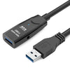 D.Y.TECH USB 3.0 Cable de extensión femenino Cable de datos de chips blindado doble, longitud: 15m