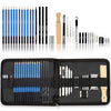 Kalour 33 en 1 Sketch Lápiz Set Beginner Brush Art Supplies (Negro)
