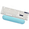 Baona Memoria de silicona Almohadilla de pulsera Masaje Masaje Teclado Alfombrilla De Ratón, Estilo: Teclado medio (Azul)