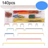 140 PCS 14 Long Longituns Jumper Wire U Forma Soldadura Soldadura Breadboard Juego de alambre
