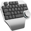 DELUX T11 Teclado plano de 29 teclas con una sola mano Tecla de acceso directo Herramienta de voz Teclado plano, Color: Plata Negro