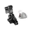 Aleación de aluminio Aleación de 360 grados Adaptador de montaje giratorio Ajustable Conector de brazo para Gopro Hero9 Negro / Hero8 Negro / 7/6/5/5 Sesión / 4 Sesión / 4/3 + / 3/2/1, DJI Osmo Acción, Xiaoyi y otras cámaras de acción (Negro)