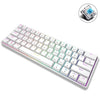 Leave K28 61 Keys Office de juego Computadora RGB Bluetooth inalámbrico Bluetooth + teclado mecánico de modo dual con cable, cabell Longitud: 1,5 m, Color: Eje verde (blanco)