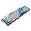 104 llaves verde eje rgb luminoso teclado computadora usb cable cableado mecánico teclado mecánico, cabell longitud: 1.5m, estilo: Versión de doble imposición (azul blanco)