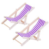 2 PCS 1:12 Silla de salón Playa Modelo de simulación Escena de playa al aire libre Disparo Los accesorios se pueden plegar (púrpura)