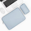 Baona Bn-Q001 PU Cuero Portátil Bolsa de portátil, Color: Sky Blue + Bolsa de alimentación, Tamaño: 13/13.3 / 14 pulgadas