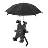 Soporte de teléfono móvil de bicicleta de ciclismo con marco de teléfono móvil de la parasol, estilo: Instalación de espejo retrovisor (Negro)