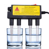 2 PCS Electrolizador del hogar Prueba de electrólisis Herramientas de agua de pureza de agua Medidor de nivel de prueba de pH Testamento de calidad del agua (enchufe de la UE)